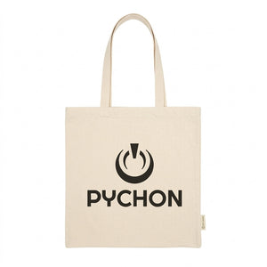 Bolsa portadora Tote bag PYCHON | algodón reciclado de 240 gr.